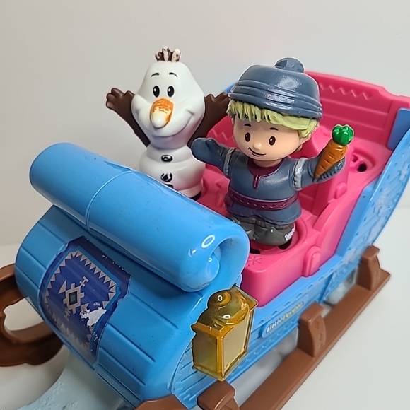 Fisher Price Little People Disney Frozen Kristoff's Sleigh with Olaf - Picture 2 of 10
